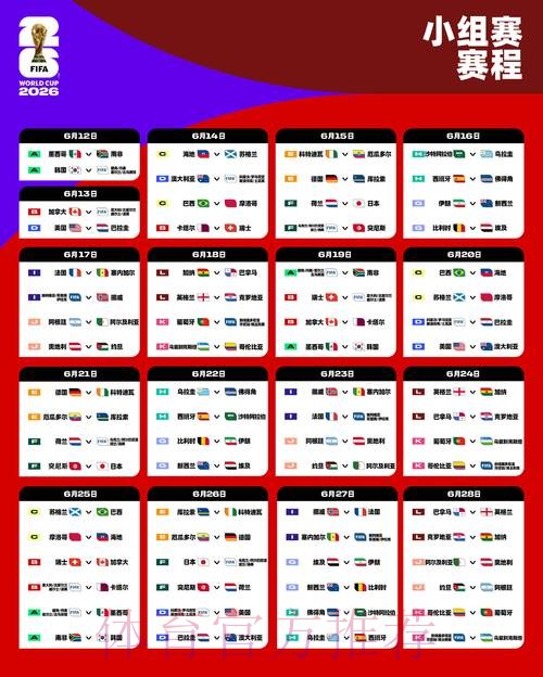 2026世界杯赛程几点开始